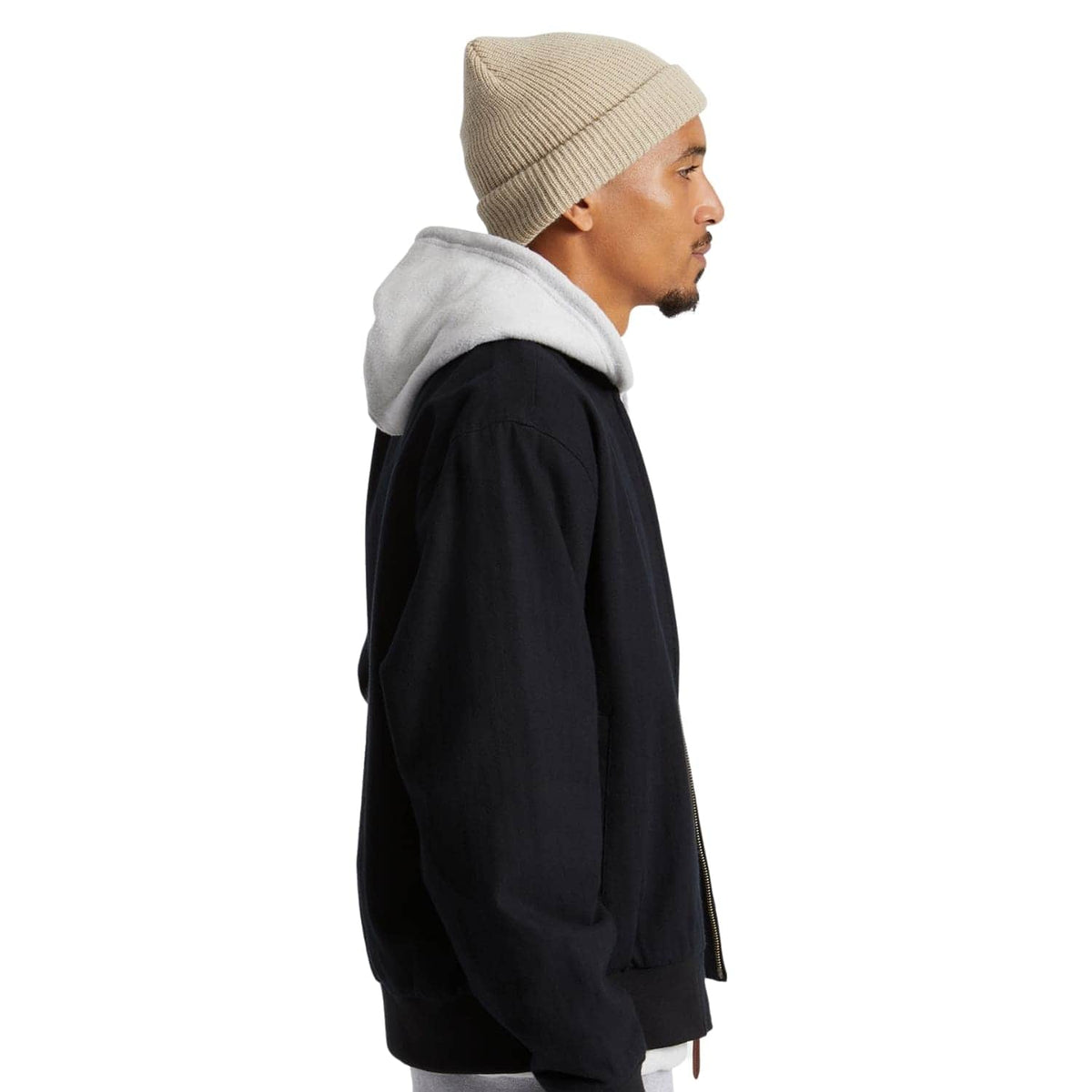 Brixton Heist Beanie - Beige - Fold Beanie by Brixton