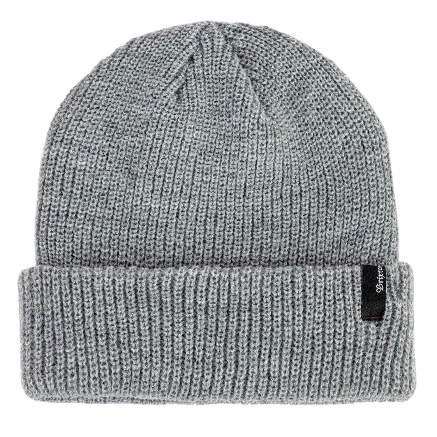 Brixton Heist Beanie Light Grey Heather One Size - Fold Beanie by Brixton