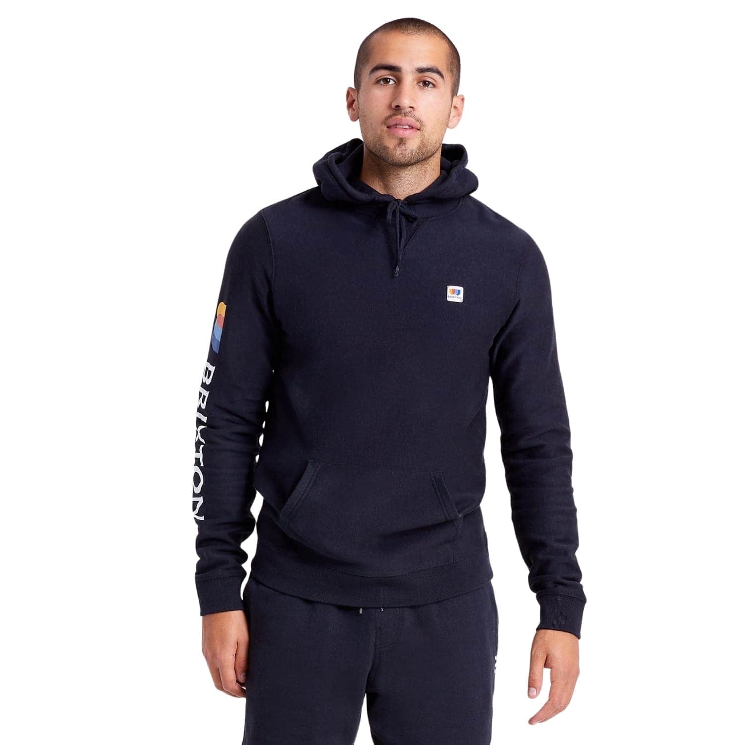Brixton Stem X Hoodie Black - Mens Pullover Hoodie by Brixton