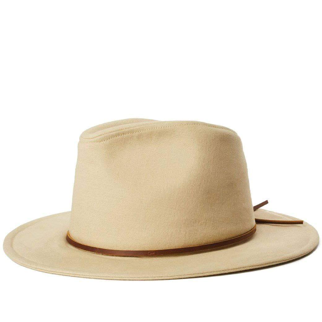 Brixton Wesley Cotton Fedora Hat - Light Khaki