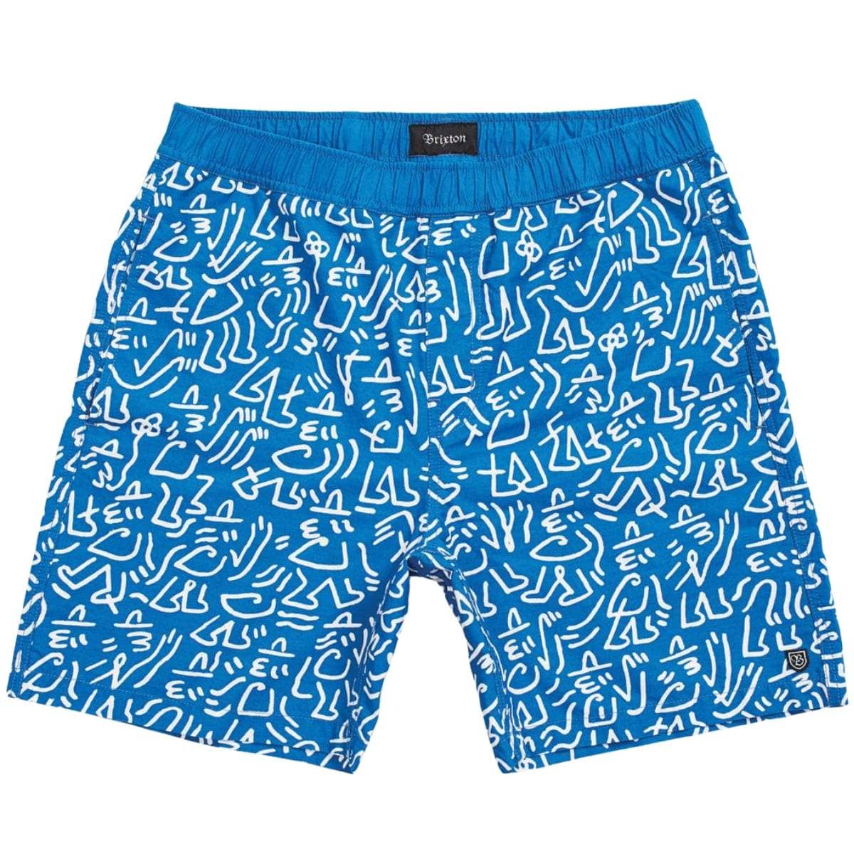 Brixton Steady Elastic Waist Short Royal White Mens Walk Shorts by Brixton