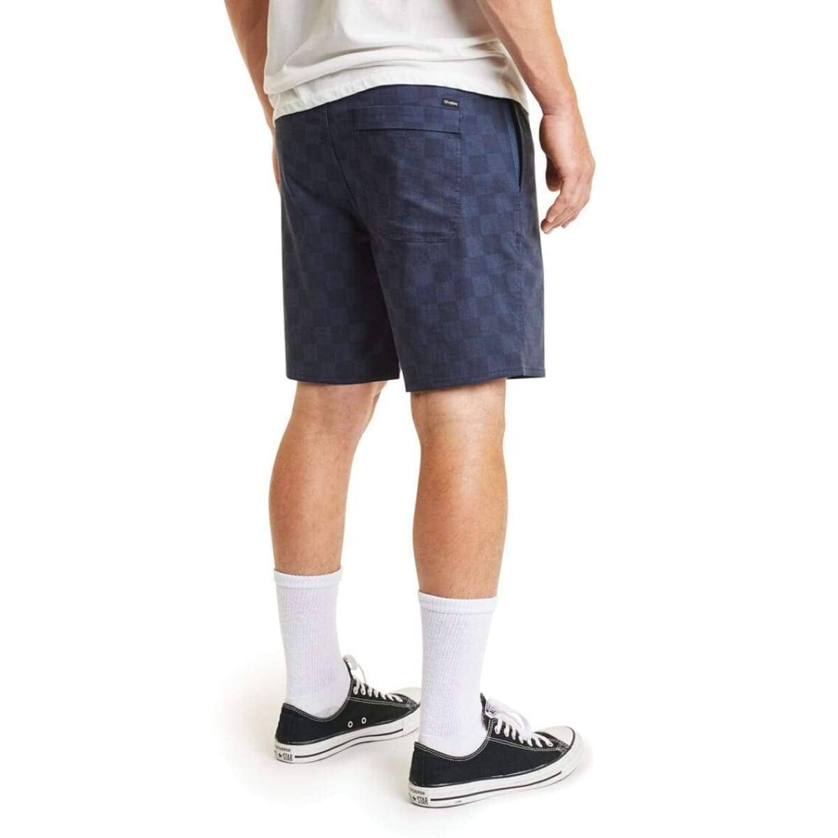 Brixton Steady X Shorts - Washed Navy Check