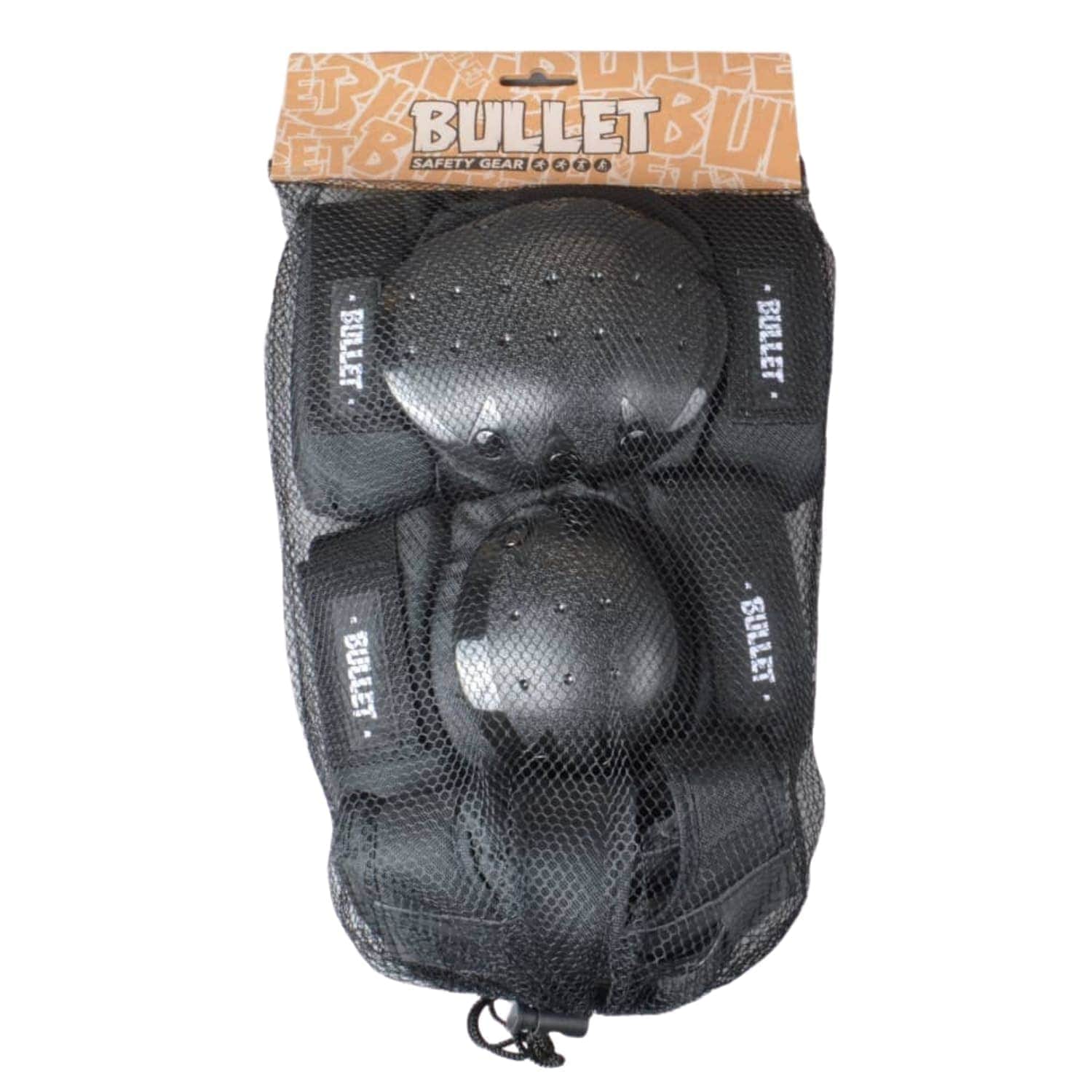 Bullet Adult Triple Combo Pad Set Black M (medium) - Skateboard Pad Sets by Bullet M
