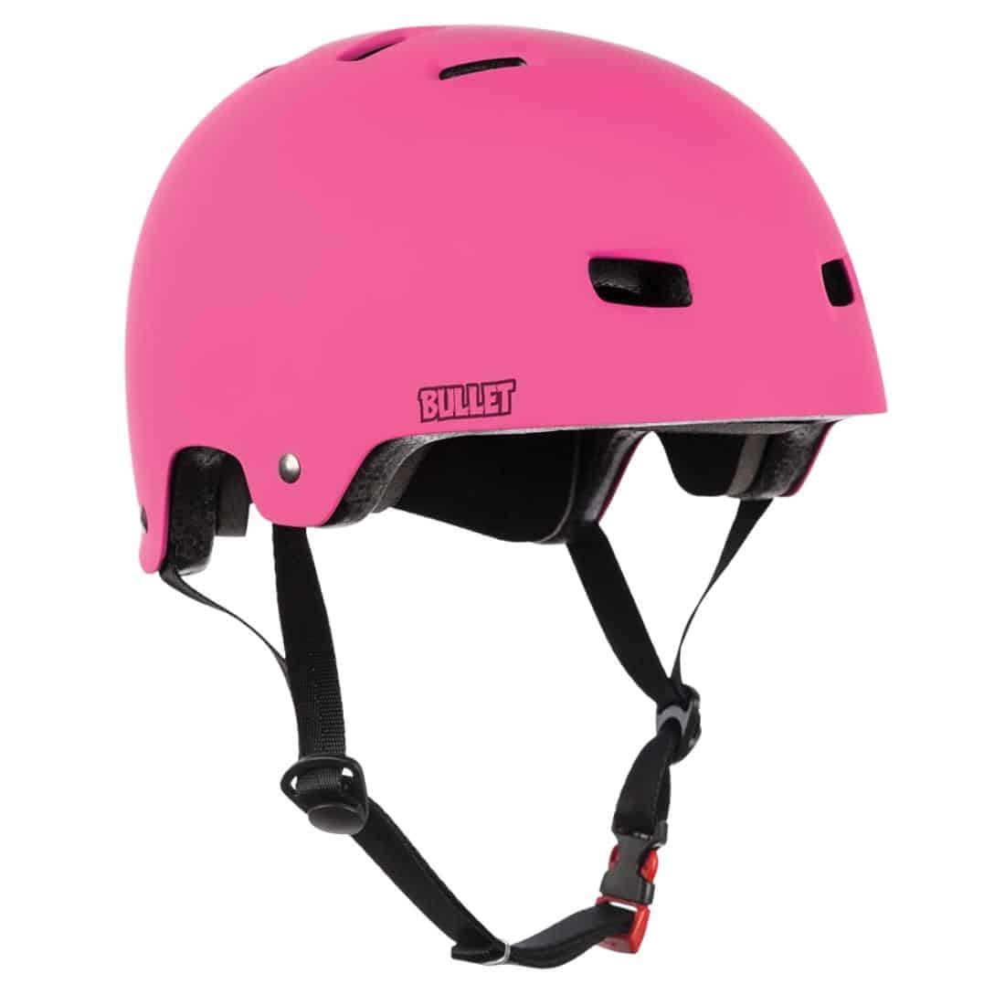 Bullet Grom Youth Kids Deluxe Skateboard Helmet - Matt Pink 