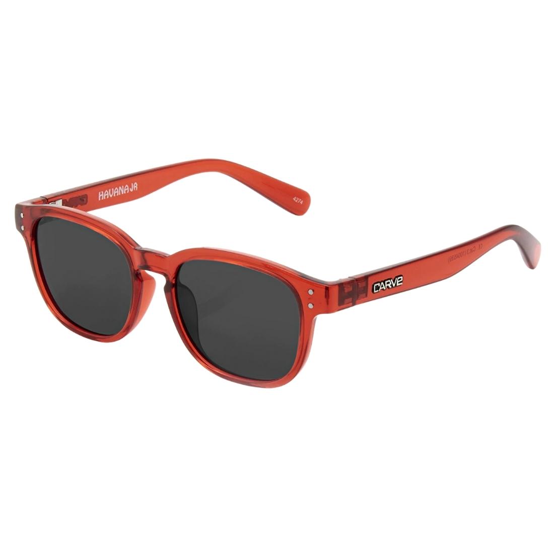Carve Havana Jr Youth Kids Sunglasses - Gloss Crystal Red
