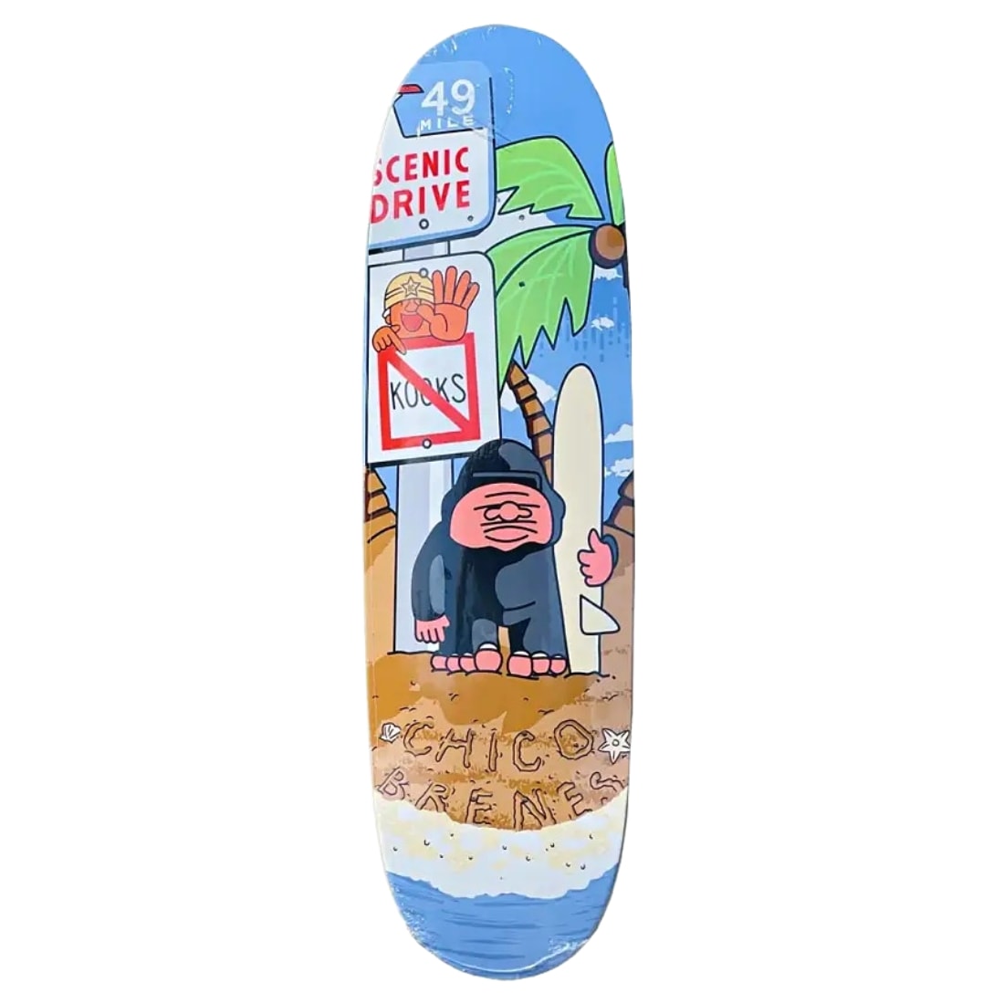 Chico-Stix Dawn Patrol 8.75" Football Shape Skateboard Deck - Multi - Skateboard Deck by Chico-Stix 8.75 inch