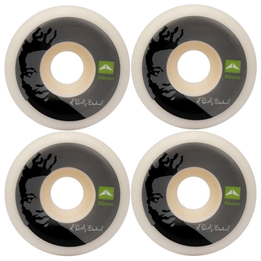 Crupie X ODB Carlos Ribeiro Wide Shape Skateboard Wheels - White - Skateboard Wheels by Crupie