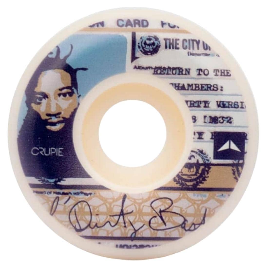 Crupie X ODB I.D. Wide Shape Skateboard Wheels - White - Skateboard Wheels by Crupie