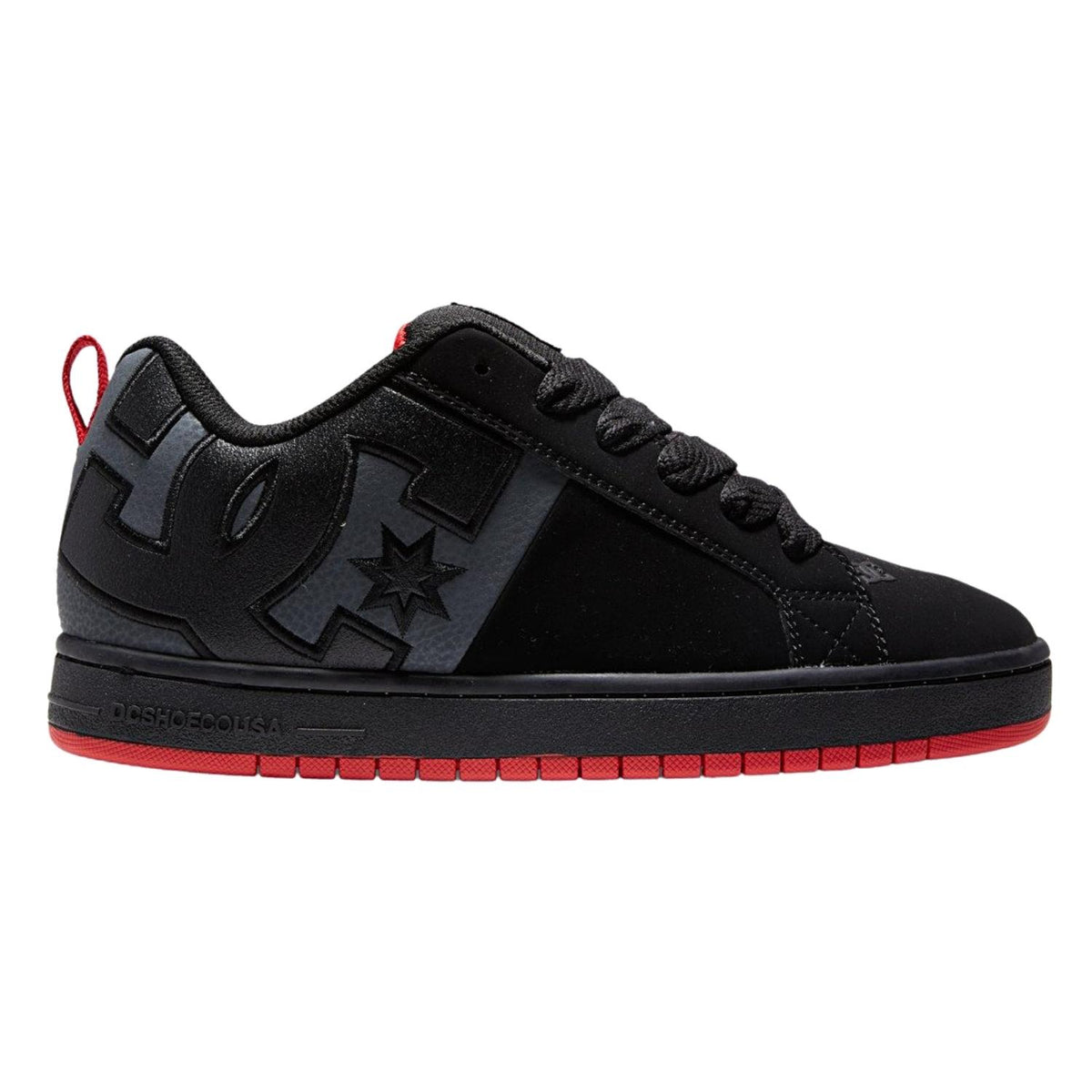 DC Court Graffik SQ Shoes - Black/Grey/Red - Mens Skate Shoes by DC