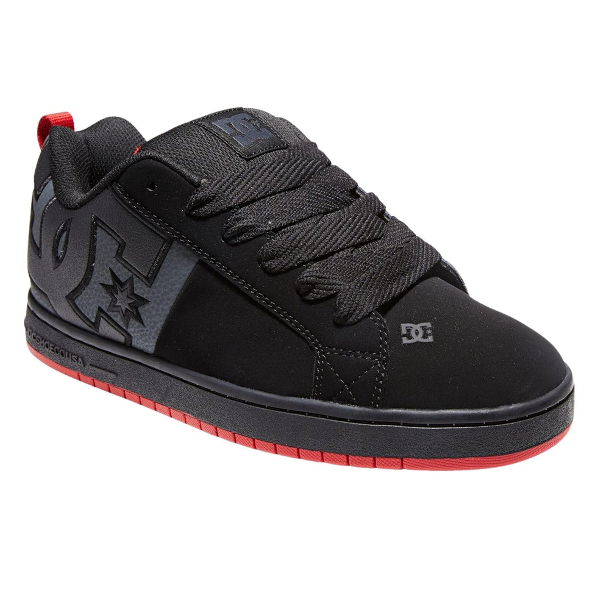 DC Court Graffik SQ Shoes - Black/Grey/Red - Mens Skate Shoes by DC
