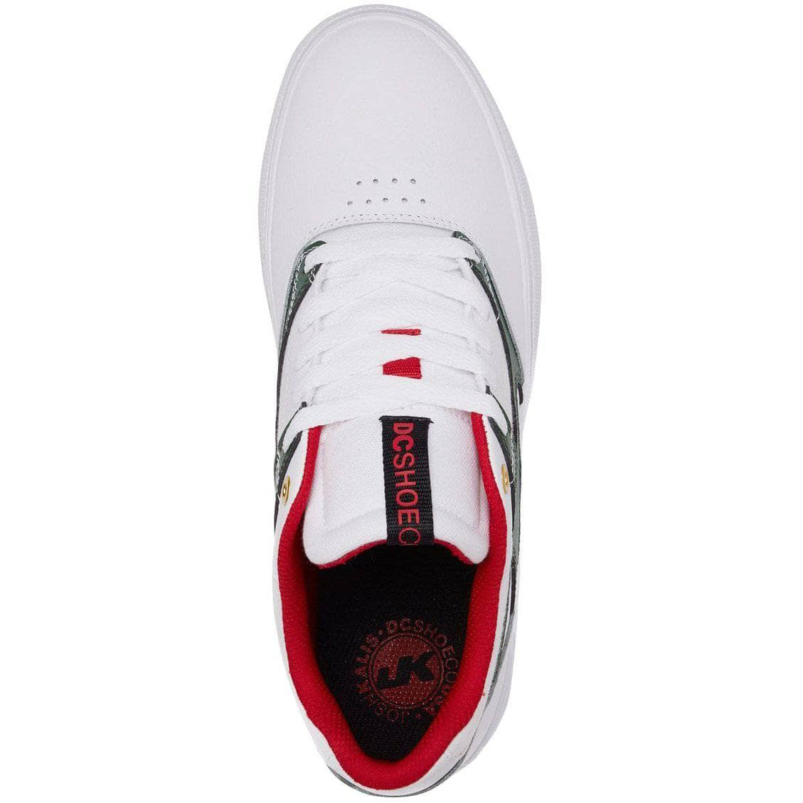 DC Kalis Vulc Skate Shoes - White/Red