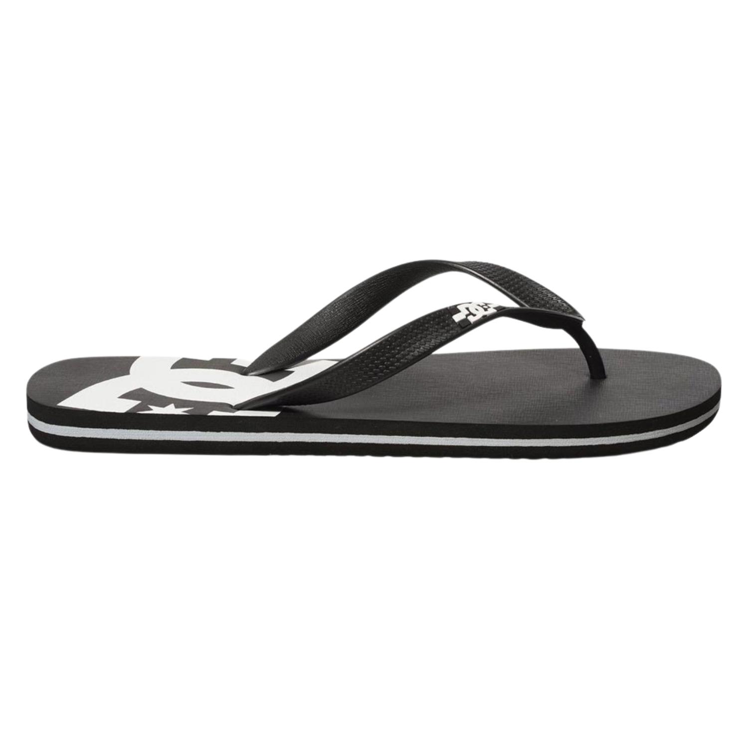 DC Spray Sandals - Black Black White - Mens Flip Flops by DC