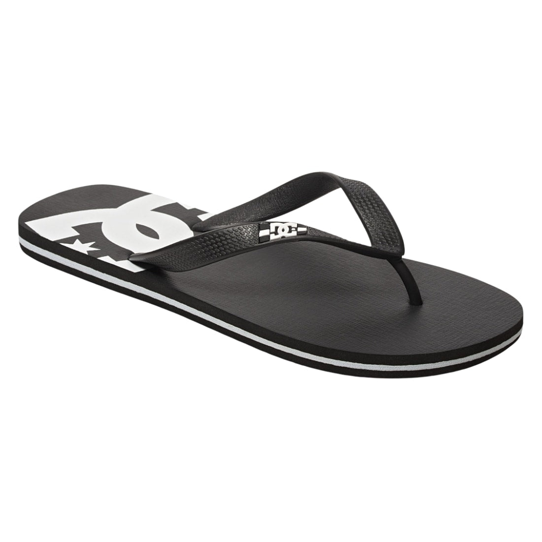 DC Spray Sandals - Black/Black/White SP23 - Mens Flip Flops by DC