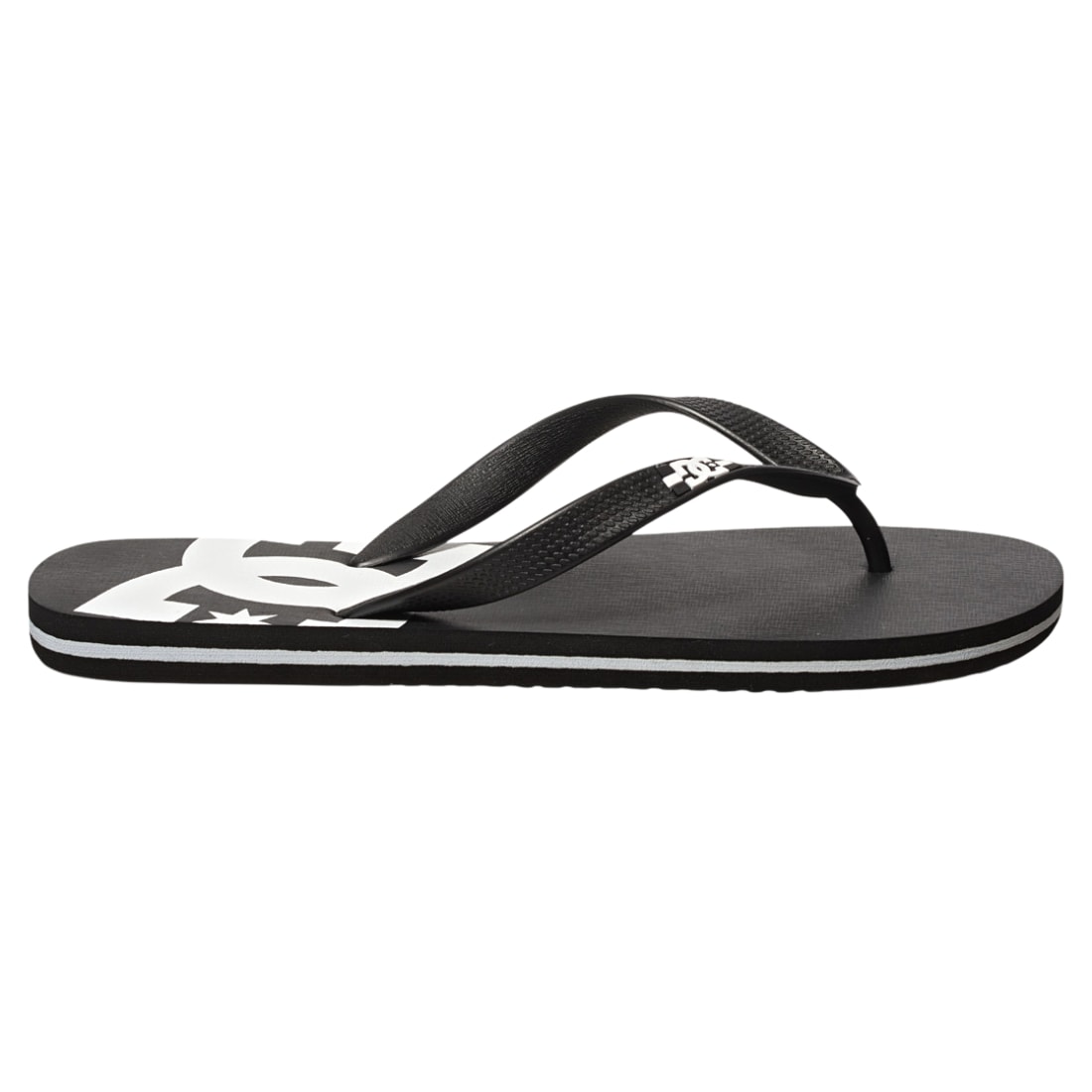 DC Spray Sandals - Black/Black/White SP23 - Mens Flip Flops by DC