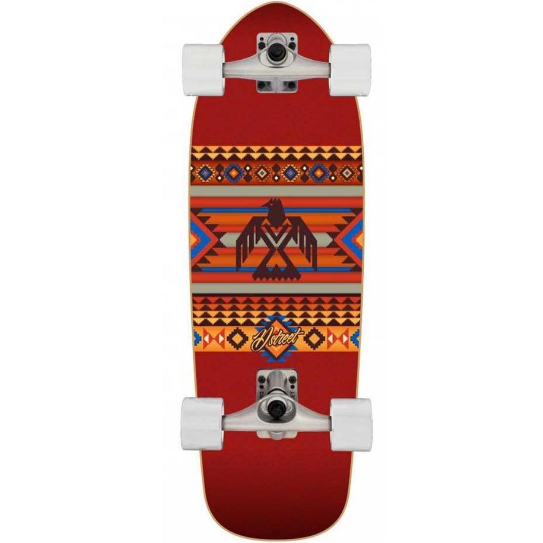 D-Street Aztec Baja Surfskate Skateboard - Multi - Surf Skateboard by D-Street 29 inch