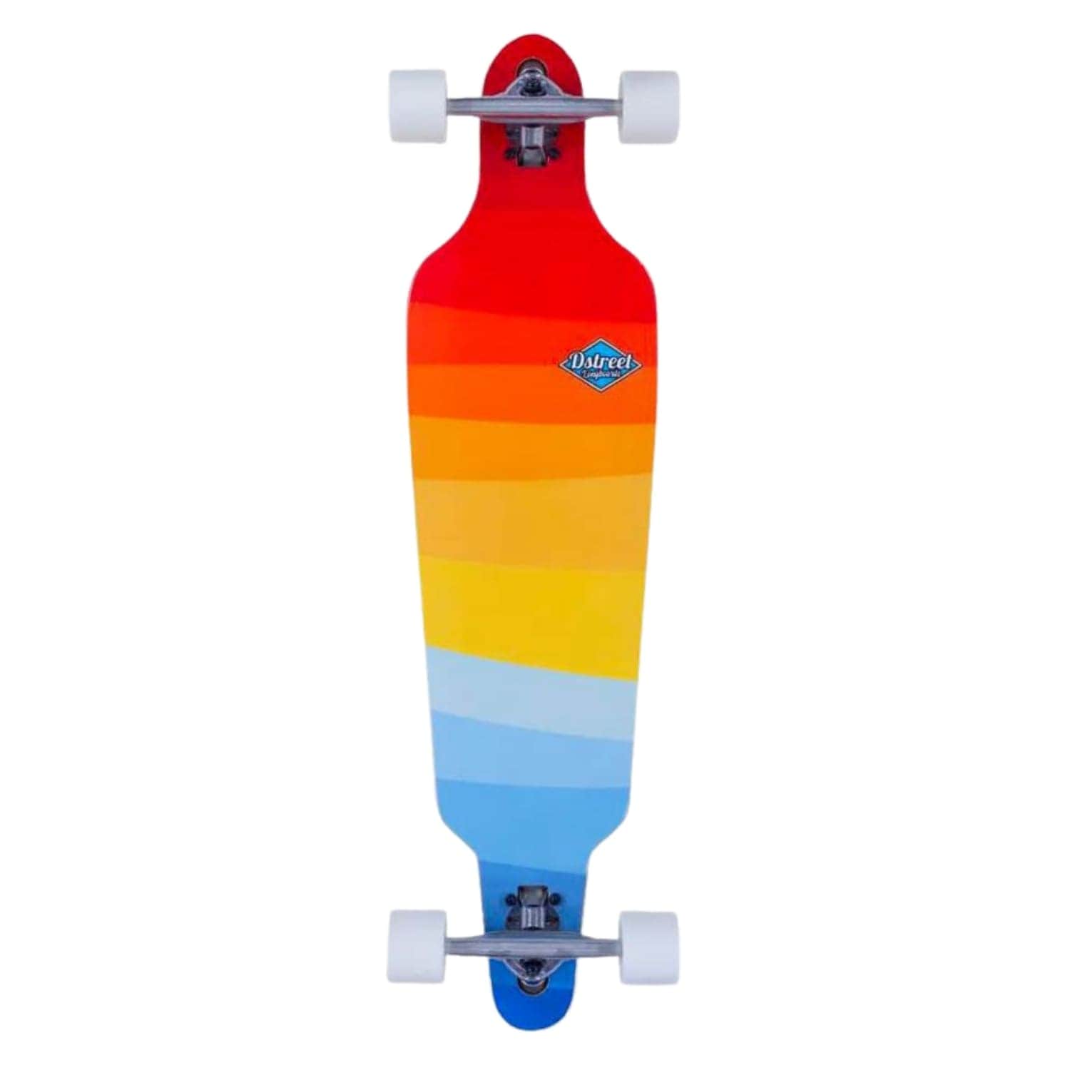 D-Street Horizon Drop Through Longboard Skateboard - Multi