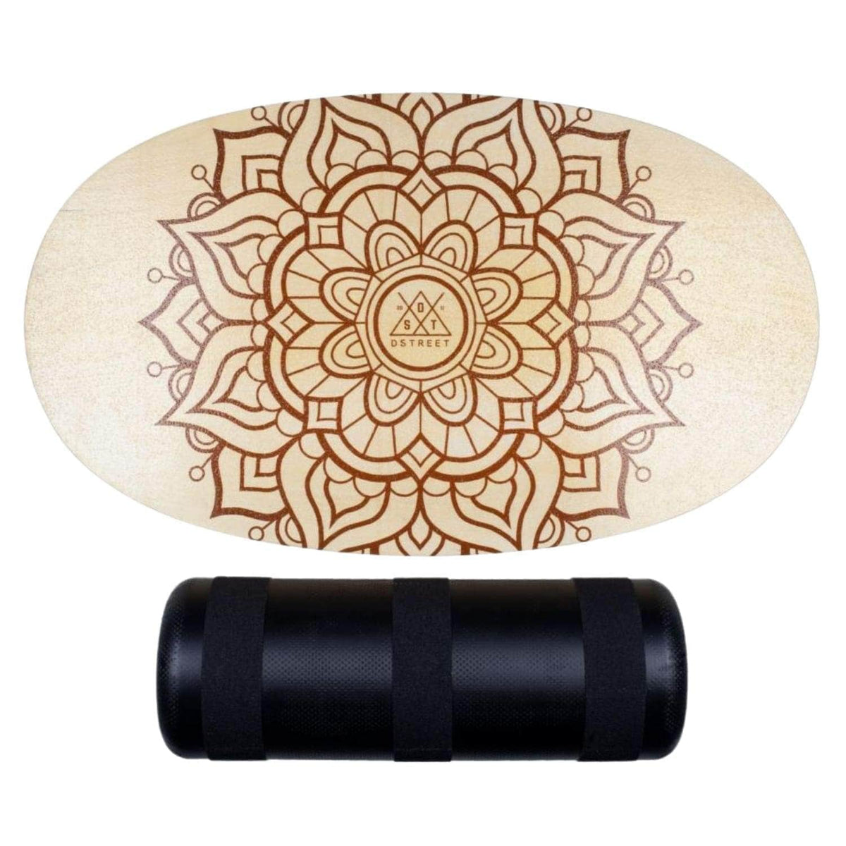 D-Street Mandala Balance Board Woodgrain 30in - Balance Board by D-Street 30 inch