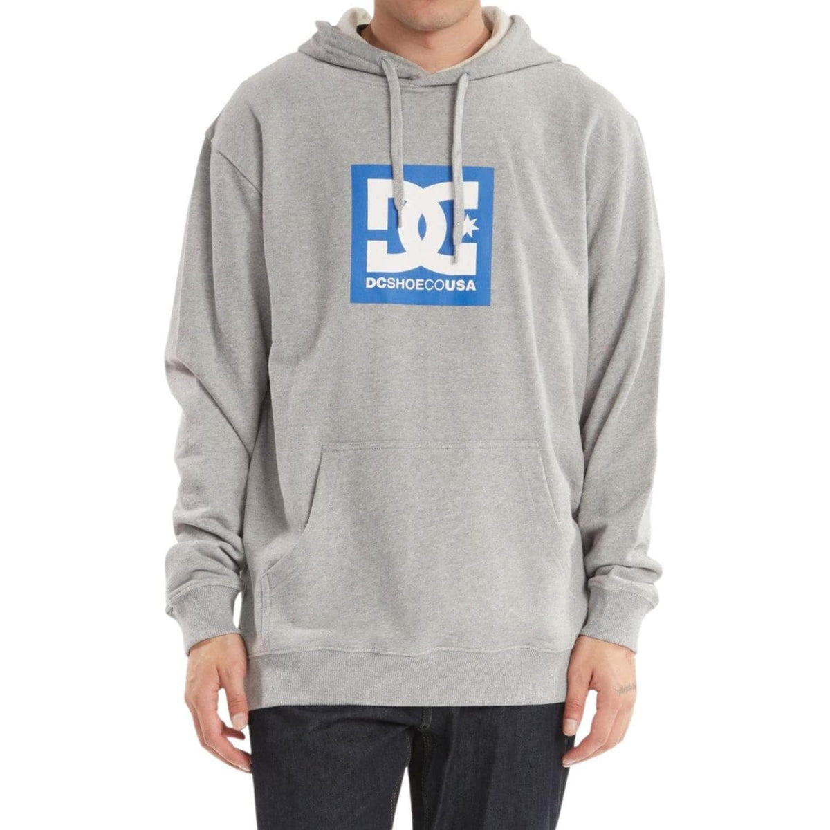 Dc Square Star Pullover Hoodie - Heather Grey