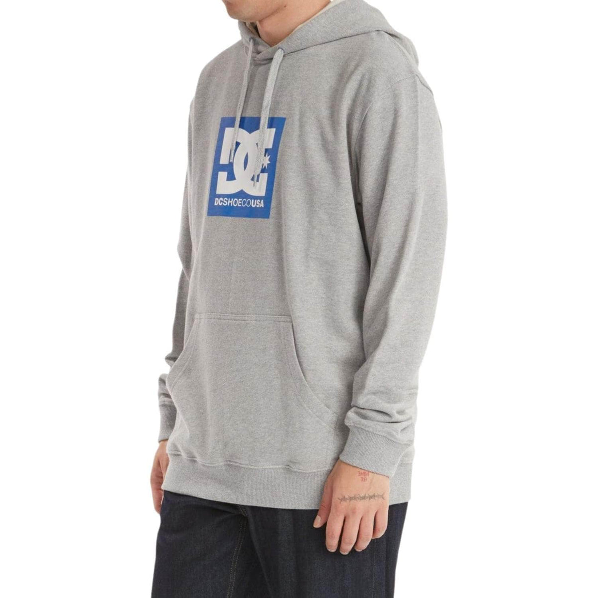 Dc Square Star Pullover Hoodie - Heather Grey