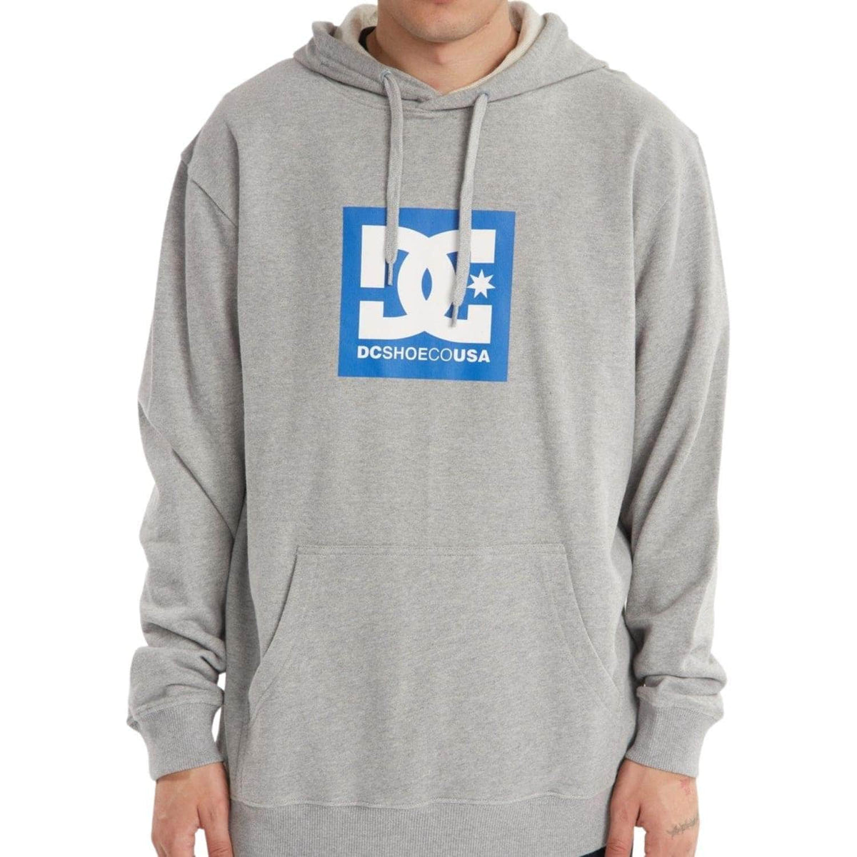 Dc Square Star Pullover Hoodie - Heather Grey