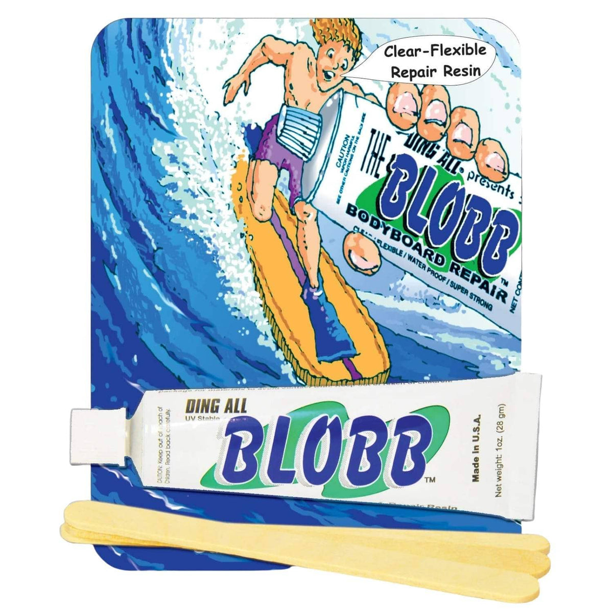 Ding All The Blobb - Wetsuit / Bodyboard / Fin Repair N/A 1oz - Wetsuit Repair Glue by Ding All