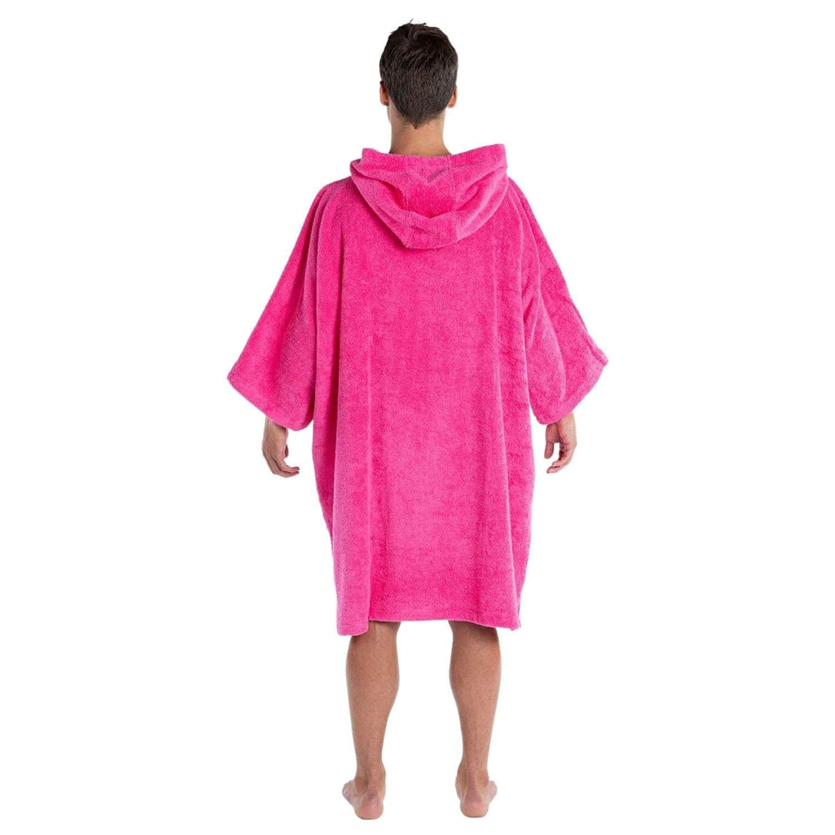 DryRobe Organic Cotton Short Sleeve Towel Dryrobe - Pink - Changing Robe Poncho Towel by Dryrobe