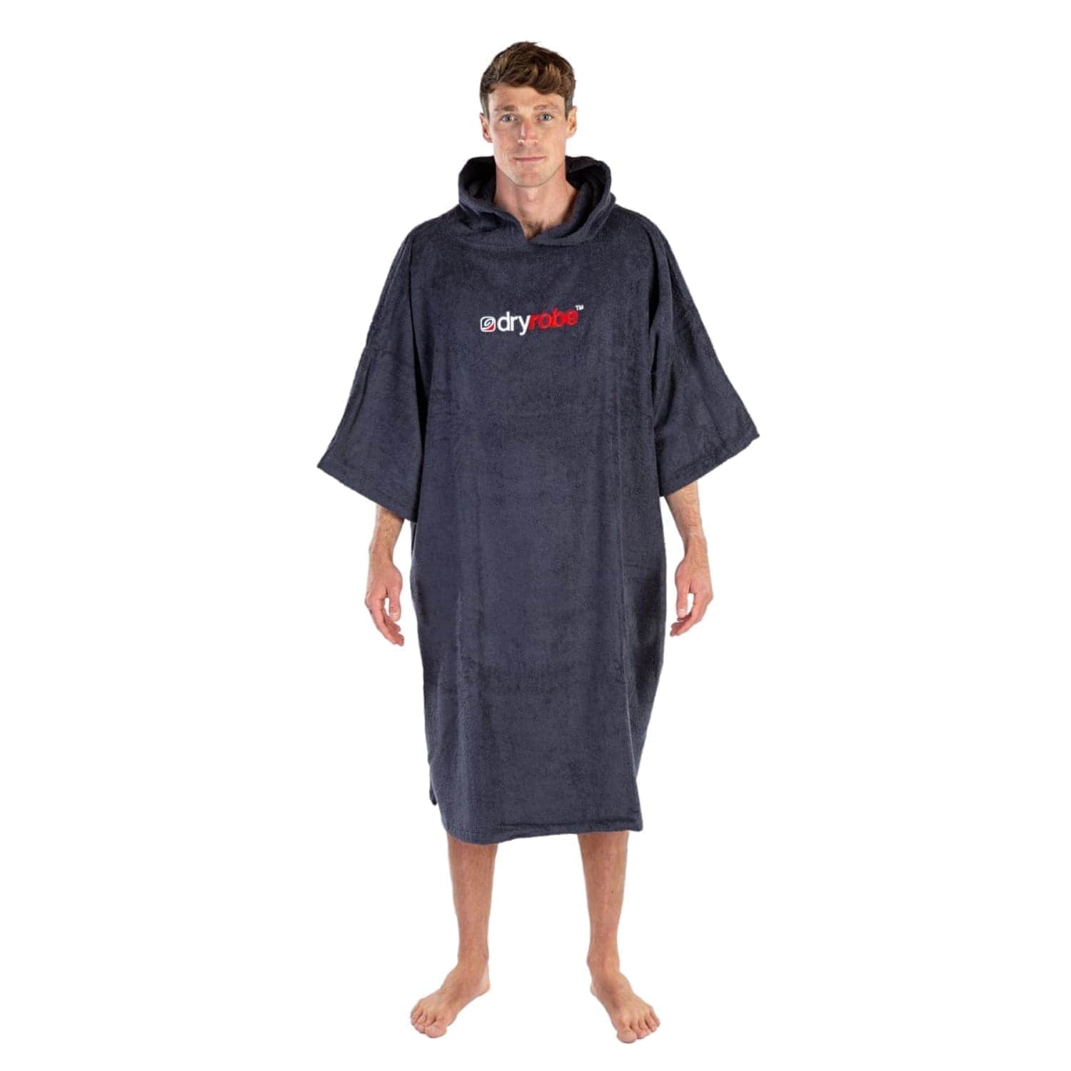 Dryrobe Organic Cotton Short Sleeve Towel Dryrobe - Navy - Changing Robe Poncho Towel by Dryrobe M