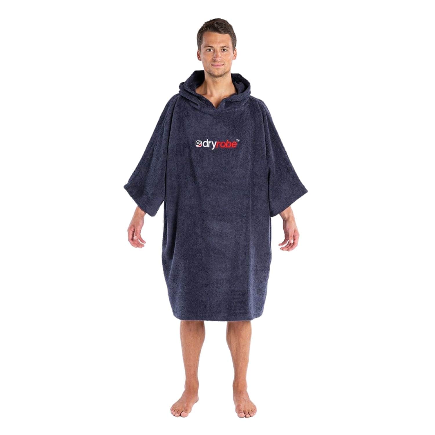 Dryrobe Organic Cotton Short Sleeve Towel Dryrobe - Navy - Changing Robe Poncho Towel by Dryrobe M