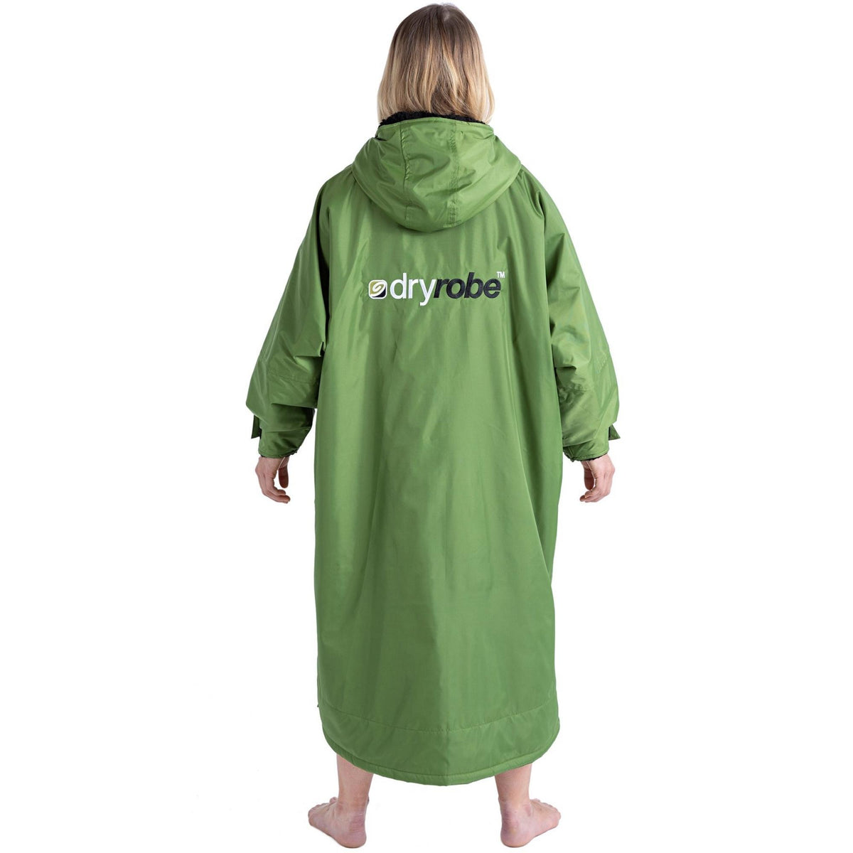 Dryrobe Advance Long Sleeve Drying &amp; Changing Robe - Forest Green/Black - Changing Robe Poncho Towel by Dryrobe