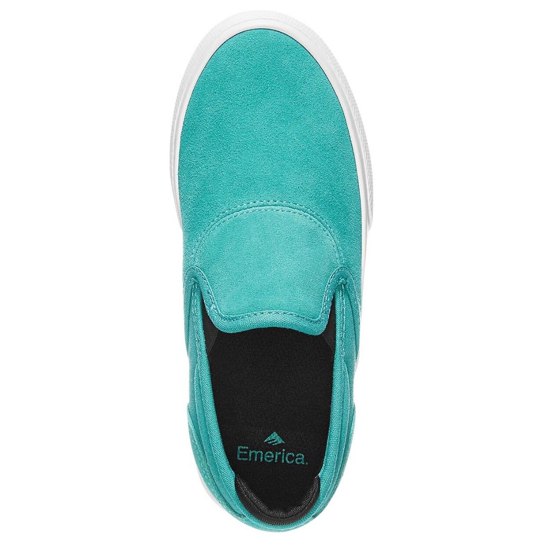 Emerica Wino G6 Slip-On Youth Kids Skate Shoes - Aqua - Boys Skate Shoes by Emerica