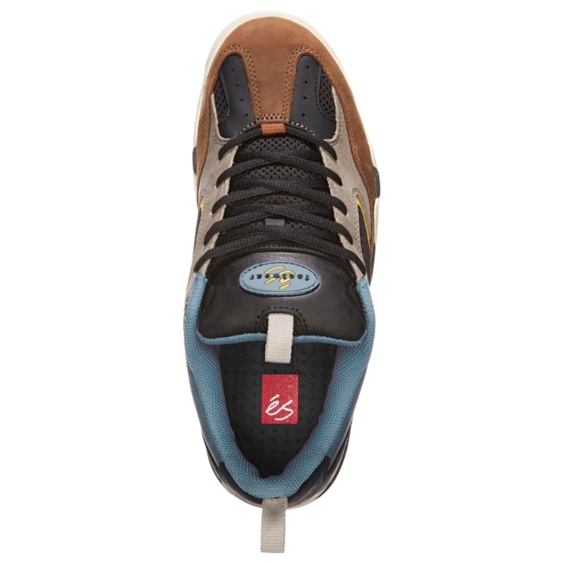Es Quattro Plus Skate Shoes - Brown/Tan/Blue - Mens Skate Shoes by eS
