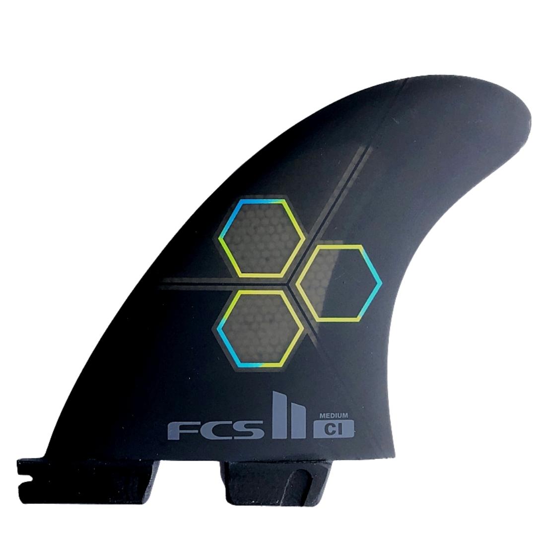 FCS II CI PC Medium Thruster Surfboard Fins - Black - FCS II Fins by FCS Medium Fins