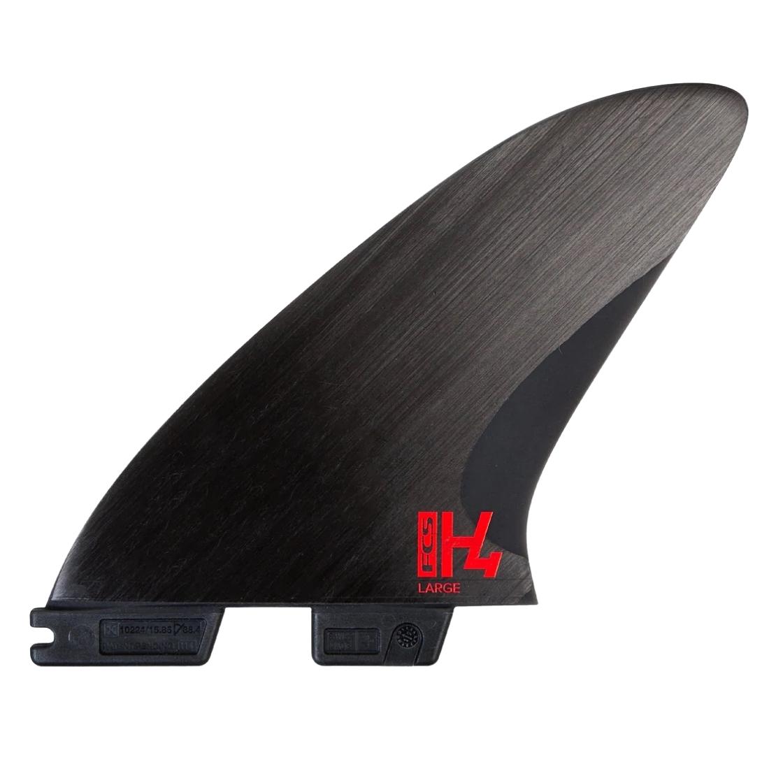 FCS II H4 Small Thruster Surfboard Fins - Smoke