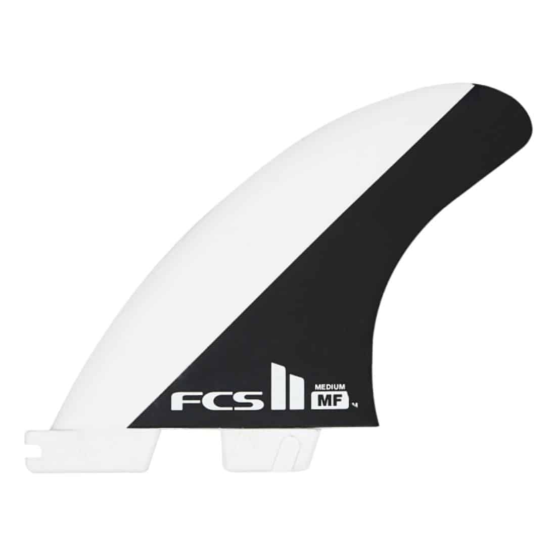 FCS II MF PC Medium Thruster Surfboard Fins - Black/White - FCS II Fins by FCS Medium Fins