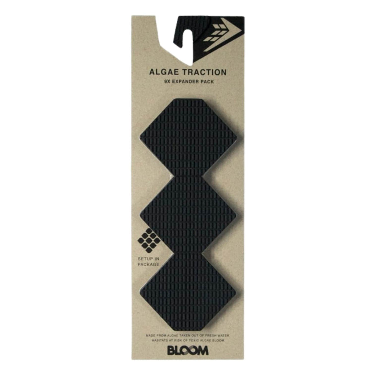 Firewire Hex Expander Front Foot Traction Pad Black - Full Traction/Front Foot Surfboard Pad by Firewire