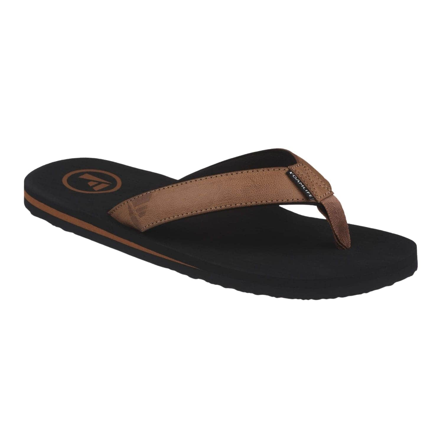 FoamLife Seales Flip Flops - Black - Mens Flip Flops by FoamLife