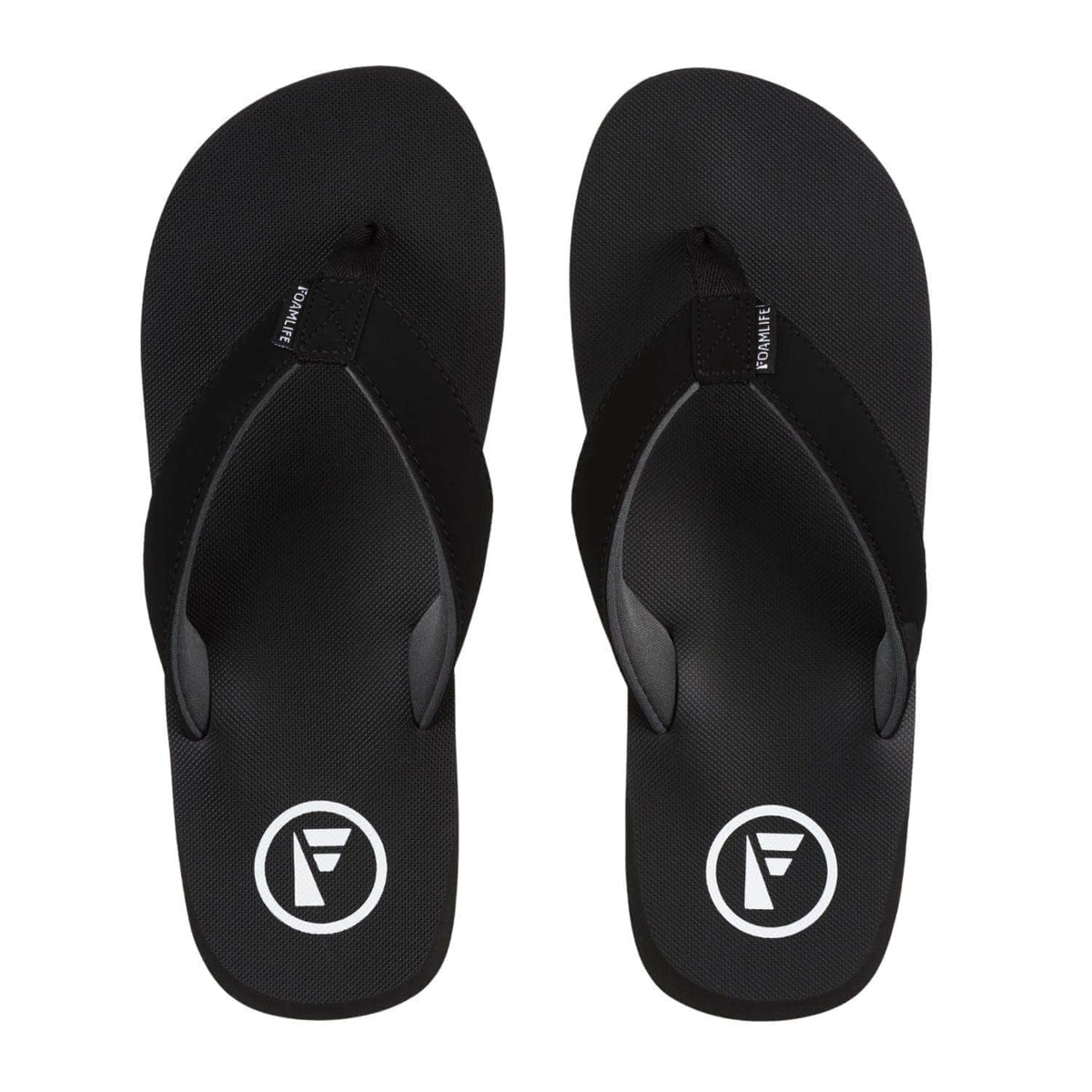 FoamLife Tarlan Flip Flops - Black - Mens Flip Flops by FoamLife