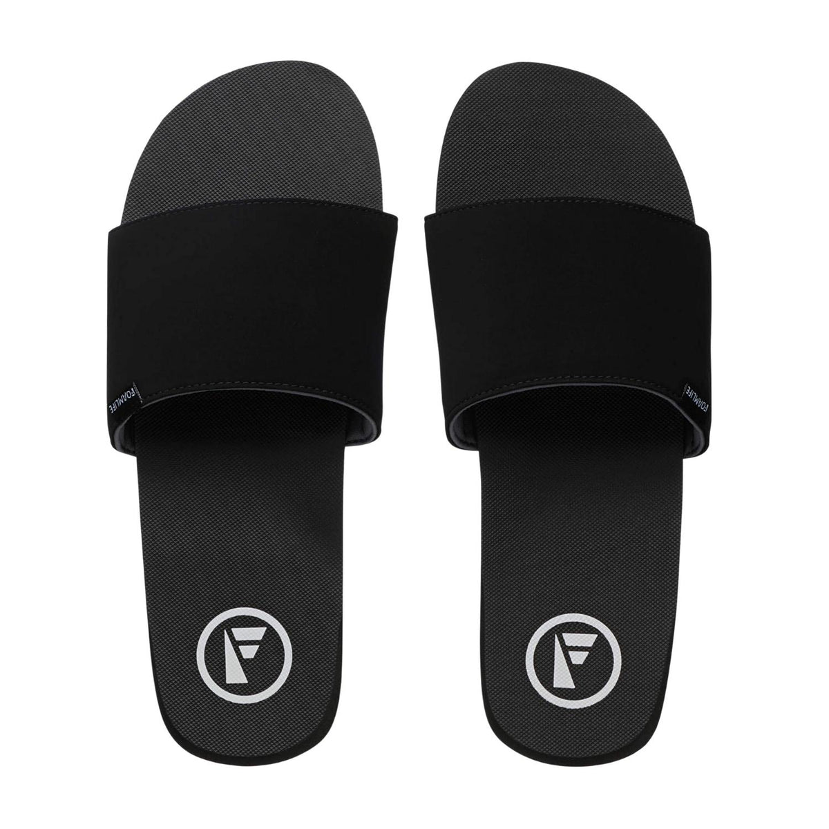 Foamlife Tarlan Slide Slider - Black - Mens Flip Flops by FoamLife