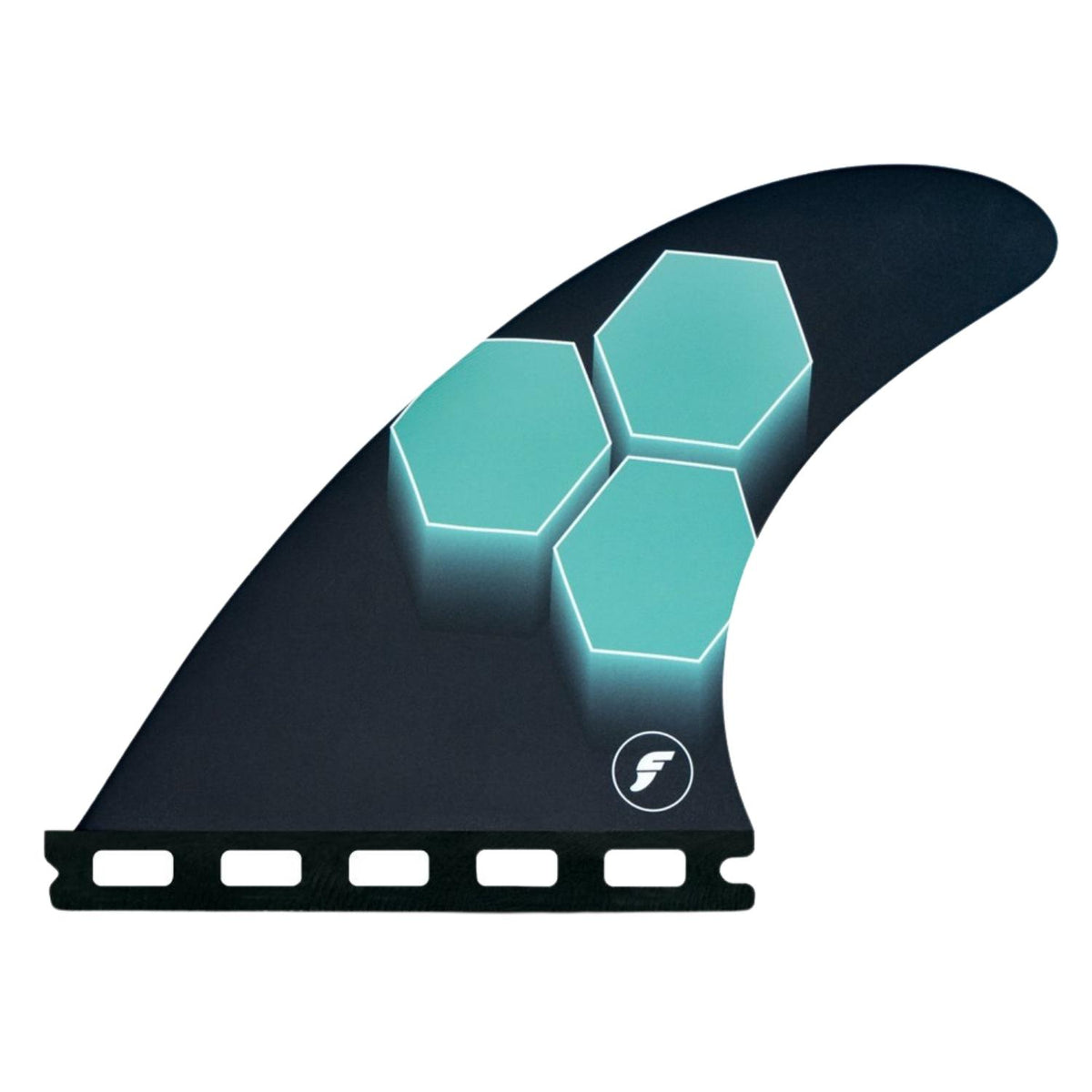 Futures AM1 Honeycomb Thruster Surfboard Fins - Teal/Navy - Futures Fins by Futures Medium Fins