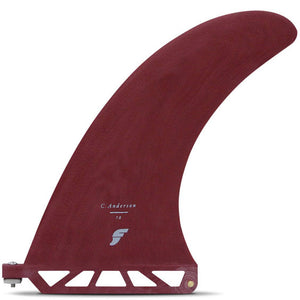 Futures Ando 7.8in Fiberglass Surfboard Single Fin - Burgundy