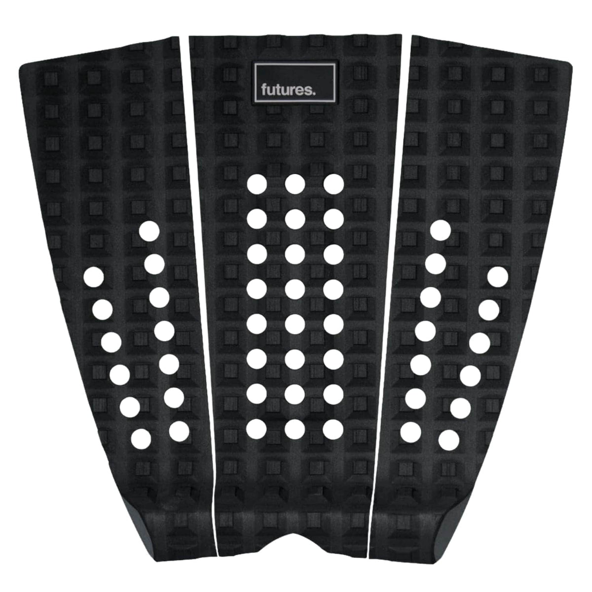 Futures F3P Brewster Tail Pad Surfboard Deck Grip Black - 3 Piece Tail Pad by Futures