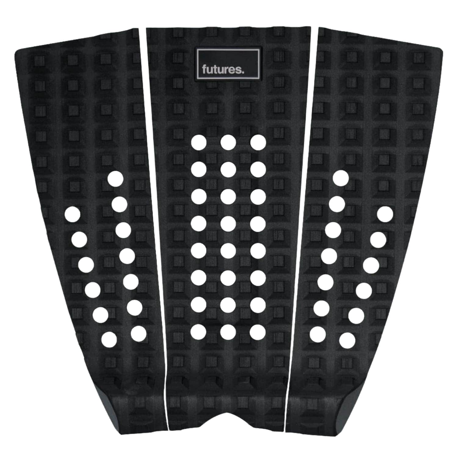 Futures F3P Brewster Tail Pad Surfboard Deck Grip Black - 3 Piece Tail Pad by Futures