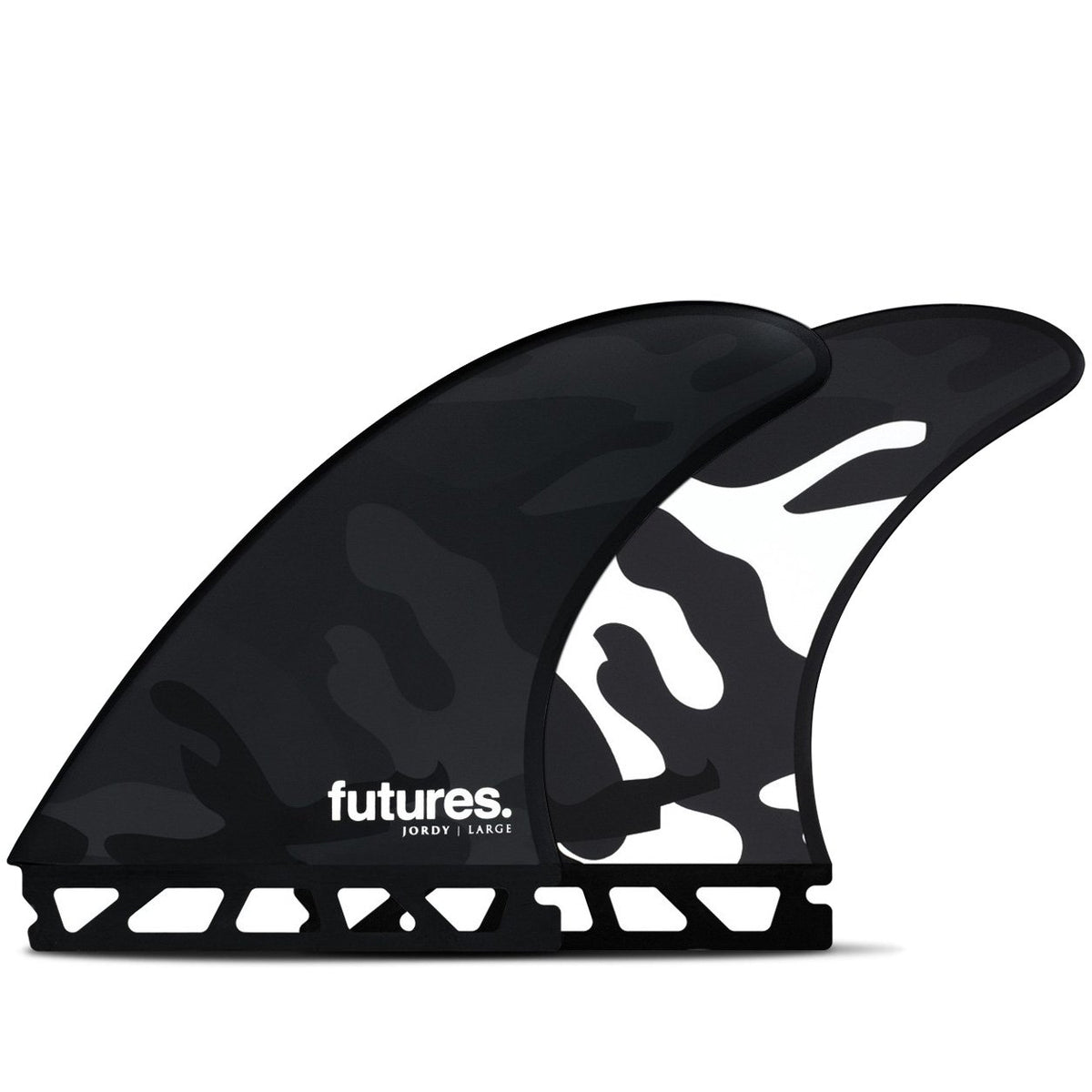 Futures Jordy Smith Honeycomb Thruster Surfboard Fins - Black/White Camo