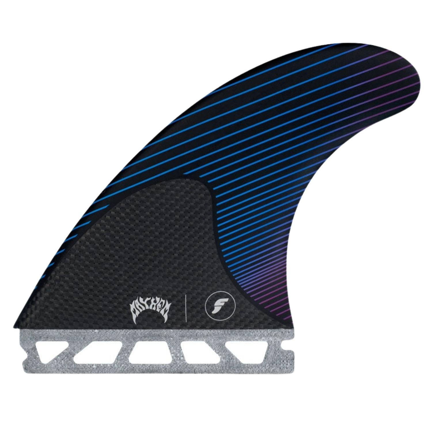 Futures Mayhem Large Thruster Surfboard Fins - Blue/Violet