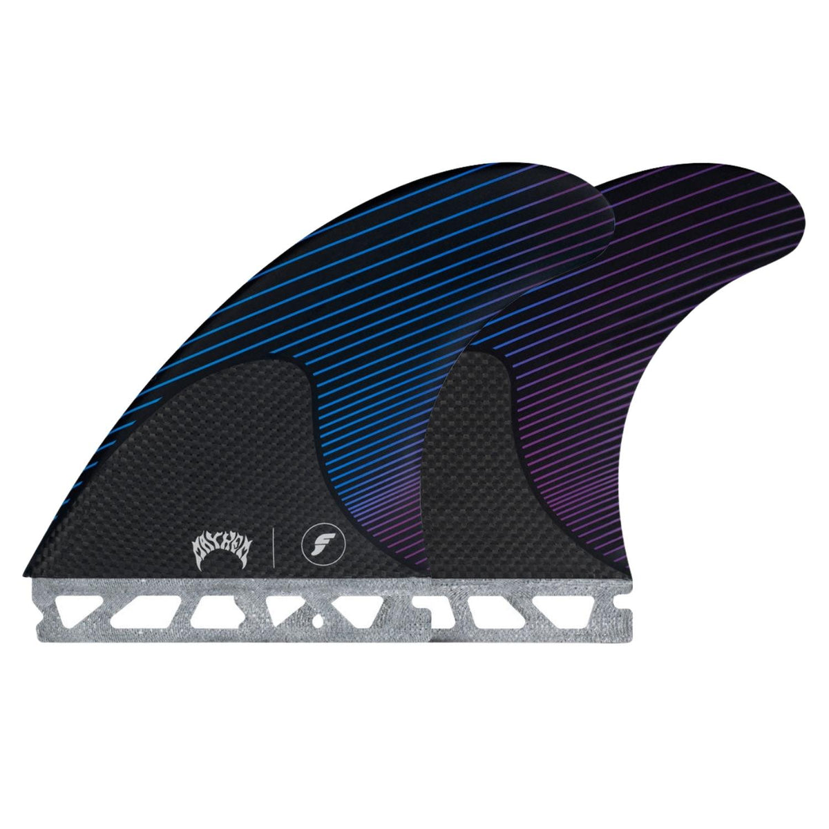 Futures Mayhem Large Thruster Surfboard Fins - Blue/Violet - Futures Fins by Futures Large Fins