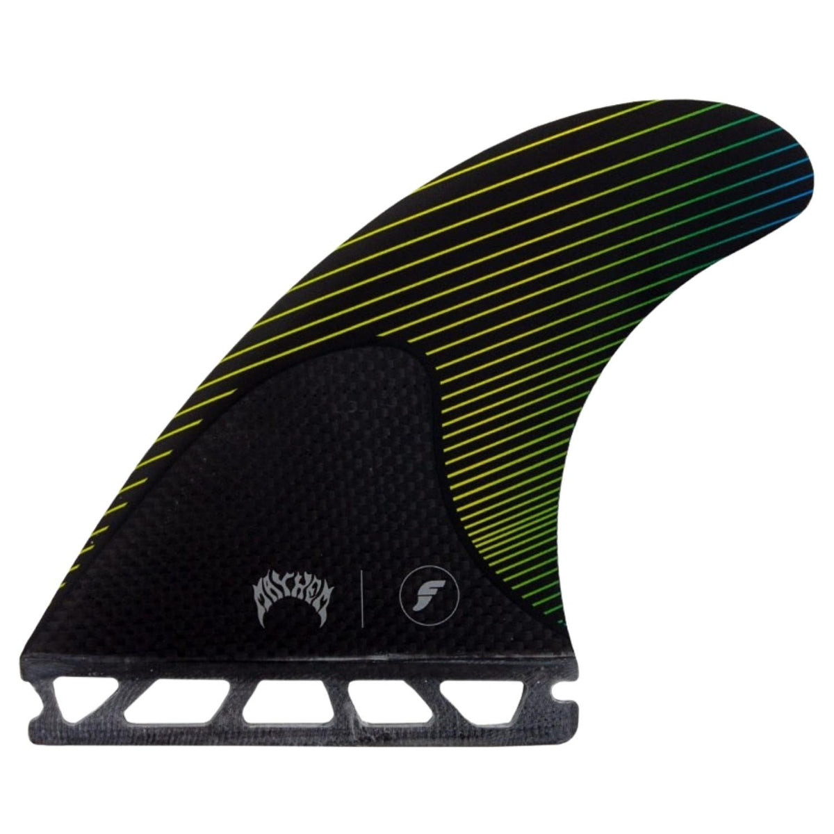 Futures Mayhem Medium Thruster Surfboard Fins - Yellow/Blue