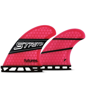 Futures Stretch Quad Honeycomb Surfboard Fins - Pink Black - Medium Fins
