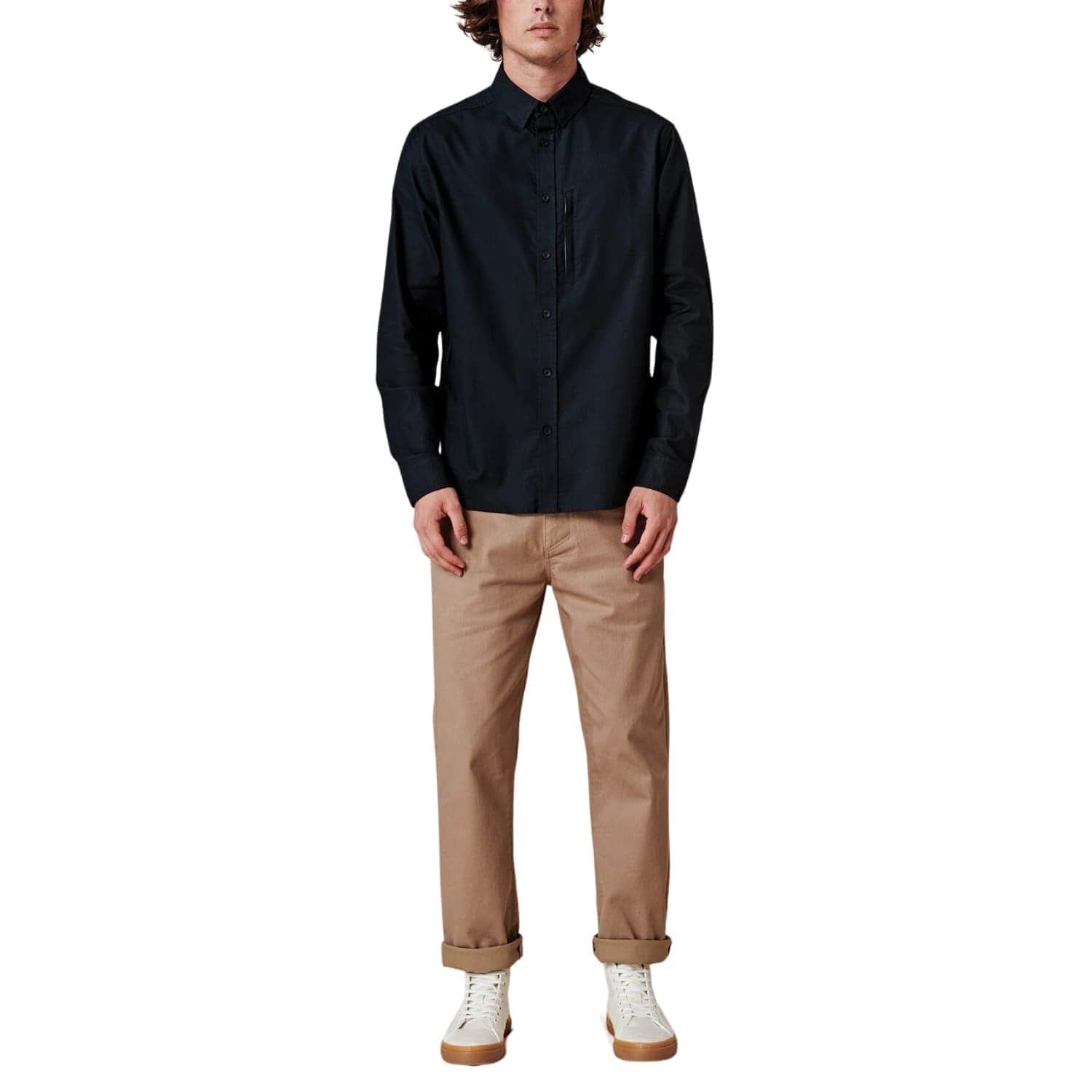 Globe Foundation Long Sleeve Shirt - Black - Mens Flannel Shirt by Globe