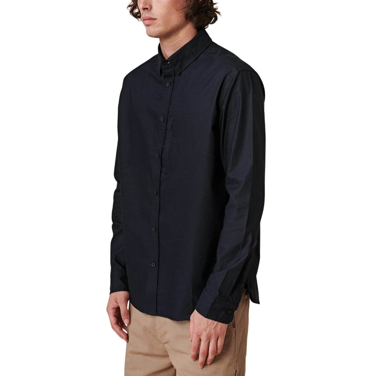 Globe Foundation Long Sleeve Shirt - Black - Mens Flannel Shirt by Globe