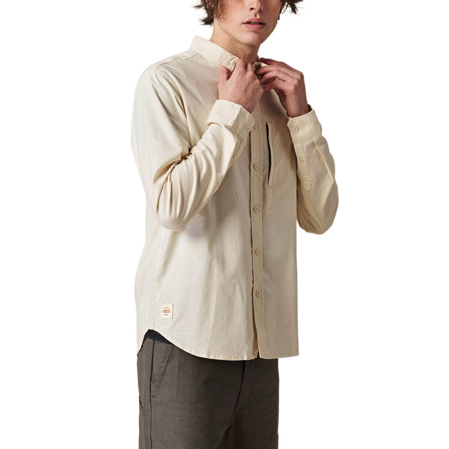 Globe Foundation Long Sleeve Shirt - Bleach Free - Dye Free - Mens Casual Shirt by Globe